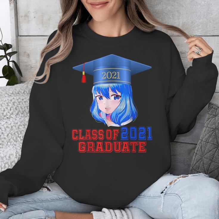 Class Of 2021 Graduate Kawaii Anime Girl School Graduation Unisex Sweatshirt