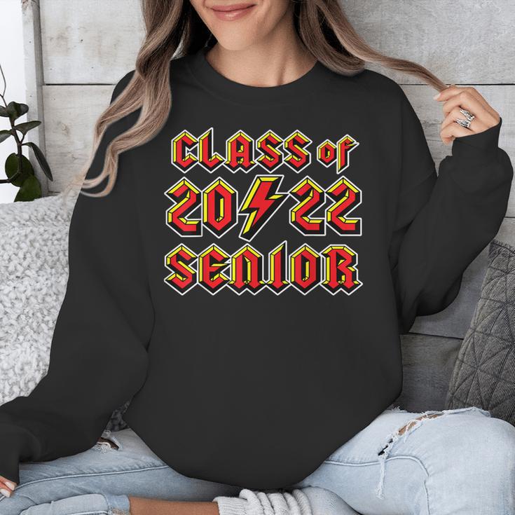 Class 2022 Senior 80s 90s Rock Retro Vintage Graduation Unisex Sweatshirt