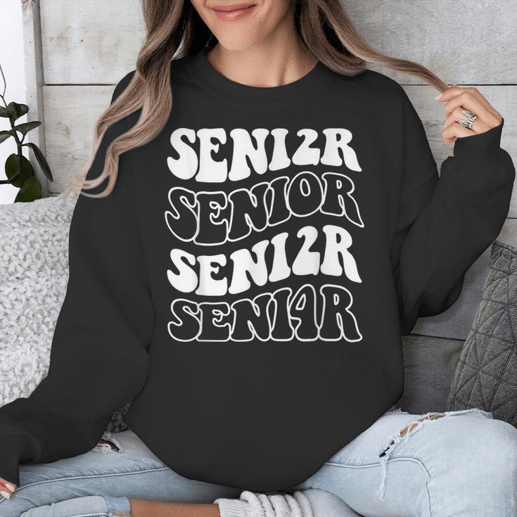 Class Of 2024 High School Senior Graduation Groovy Wave Unisex Sweatshirt