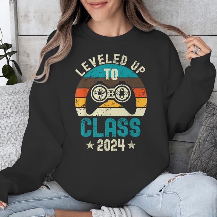 Class Of 2024 Senior Graduation Leveled Up Gamer Class 2024 Unisex Sweatshirt