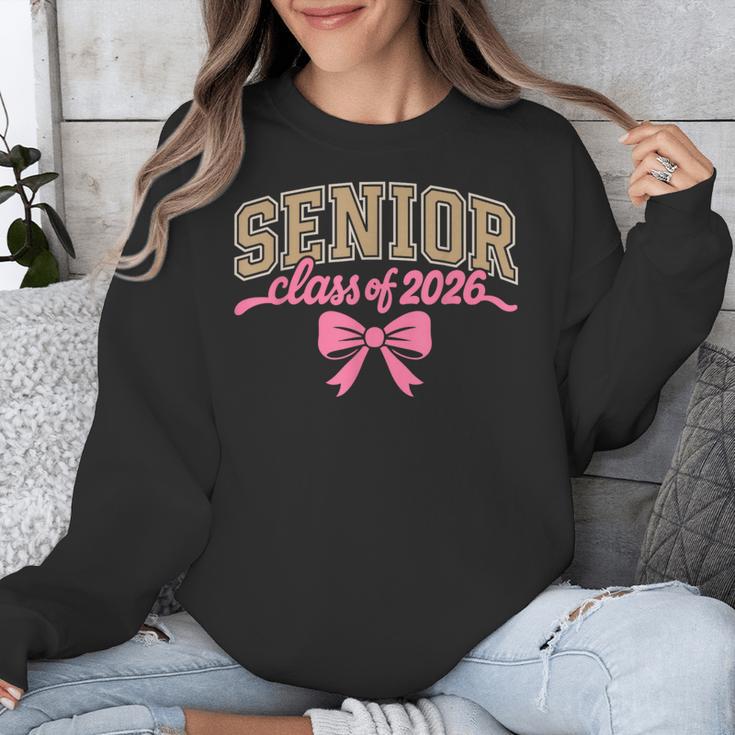 Class Of 2026 Pink Coquette Bow Senior Graduation Unisex Sweatshirt