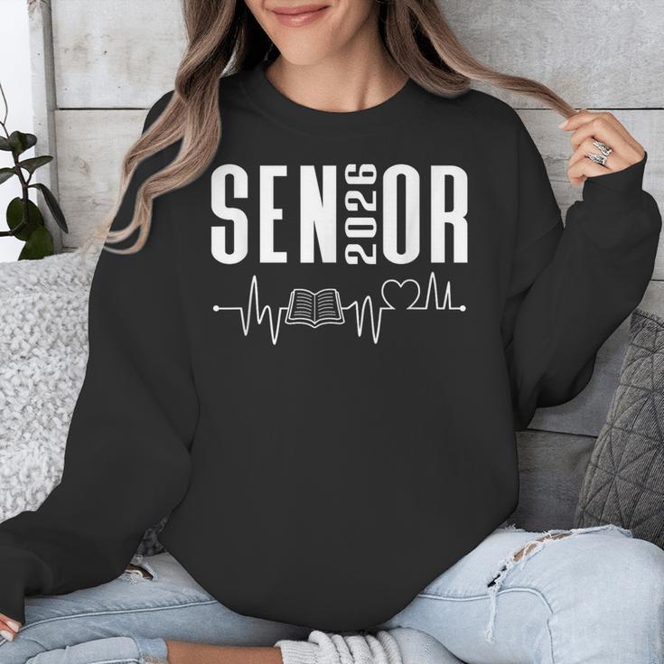 Class Of 2026 Senior Reading Themed Book Heartbeat Unisex Sweatshirt Class Of 2026 Senior Reading Themed Book Heartbeat Unisex Sweatshirt
