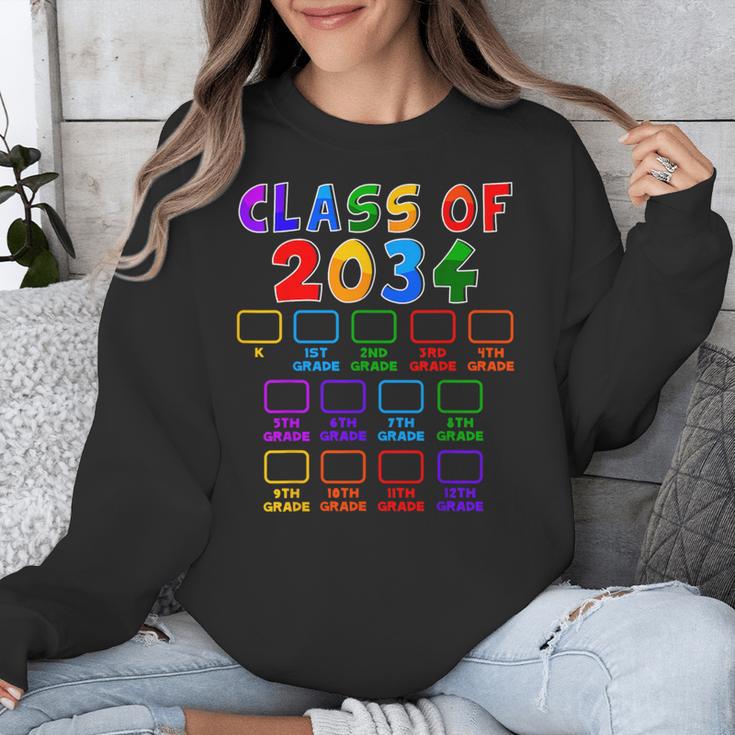 Class Of 2034 Grow With Me Graduation First Day Of School Unisex Sweatshirt