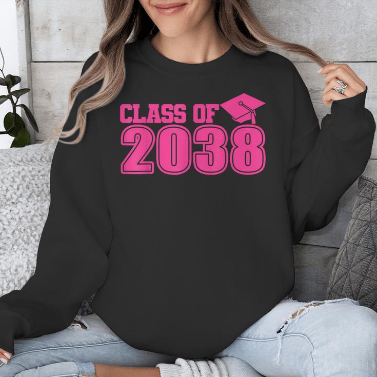 Class Of 2038 Pink Girls Growing Up School Memory Graduation Unisex Sweatshirt