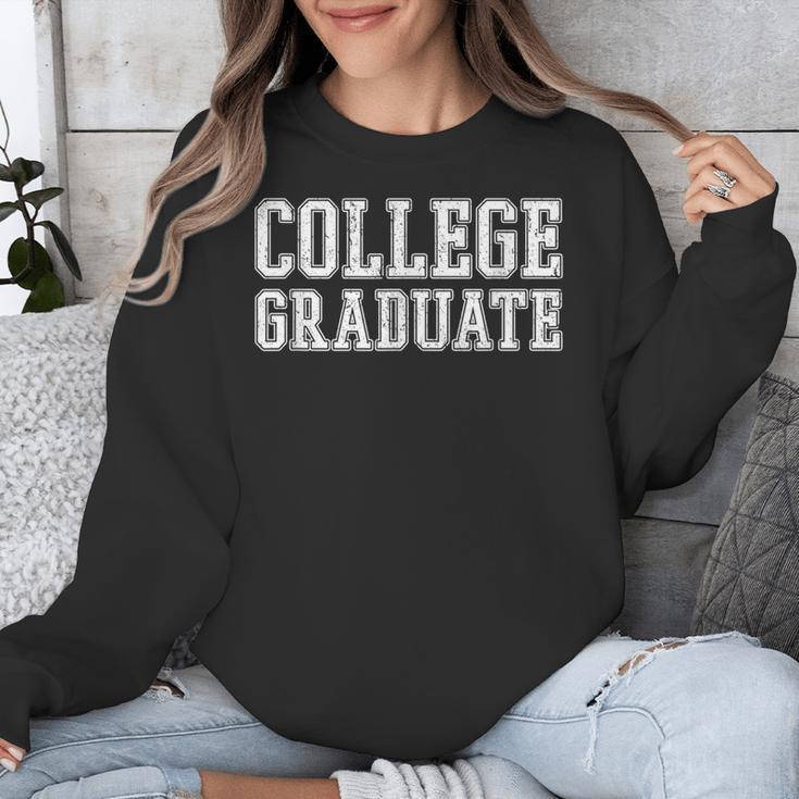 College Graduate Shirt Graduation Tee Distressed Unisex Sweatshirt