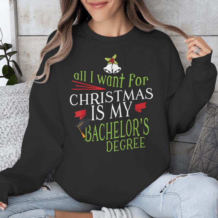 College Student Christmas Bachelors Degree Graduation Unisex Sweatshirt