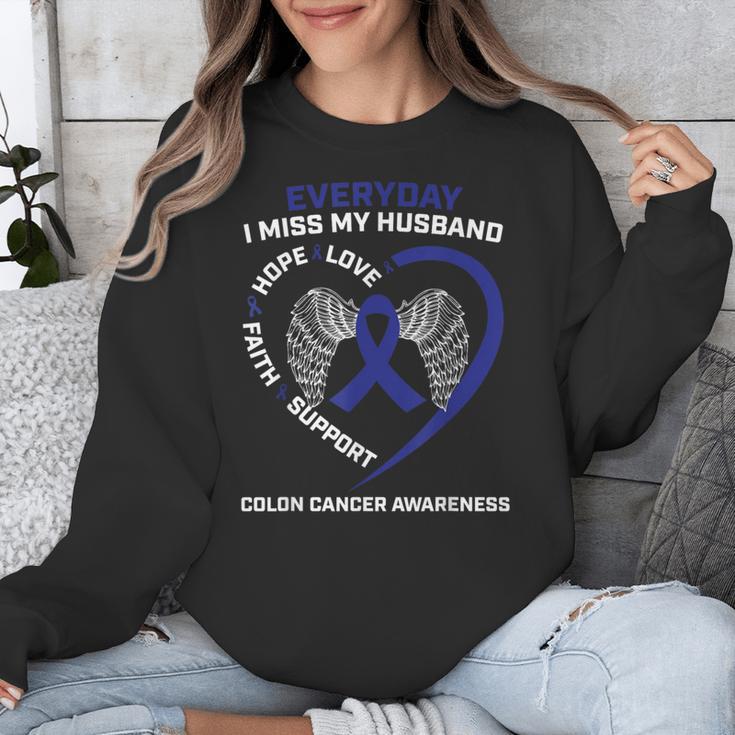 Colorectal Wings In Memory Of Husband Colon Cancer Awareness Unisex Sweatshirt Colorectal Wings In Memory Of Husband Colon Cancer Awareness Unisex Sweatshirt