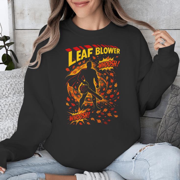 Comic Book Superhero Fall Season Leaf Blower Unisex Sweatshirt
