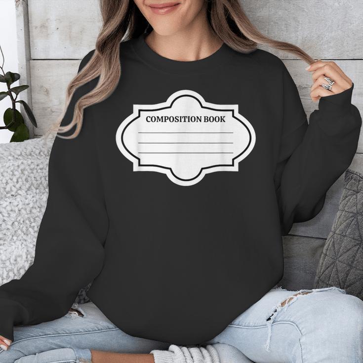 Composition Book Notebook Teacher's Halloween Group Costume Unisex Sweatshirt Composition Book Notebook Teacher's Halloween Group Costume Unisex Sweatshirt