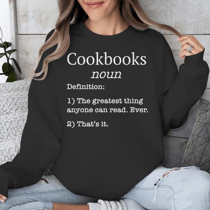 Cookbooks Cookbook Lovers Chefs Fake Definition Unisex Sweatshirt