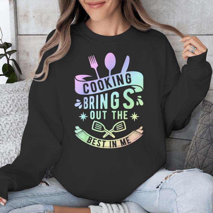 Cooking Brings Out The Best In Me Crafting Flavorful Memory Unisex Sweatshirt Cooking Brings Out The Best In Me Crafting Flavorful Memory Unisex Sweatshirt