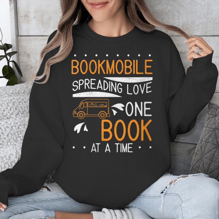 Cool Bookmobile Librarian Spreading Love One Book At A Time Unisex Sweatshirt