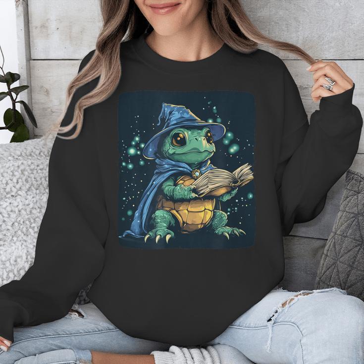 Cool Magical Book With Wizard Turtle For Adults And Kids Unisex Sweatshirt Cool Magical Book With Wizard Turtle For Adults And Kids Unisex Sweatshirt