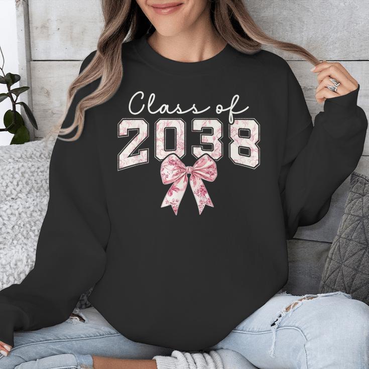 Coquette Bow Preppy Class Of 2038 Girly Girl 2038 Graduation Unisex Sweatshirt