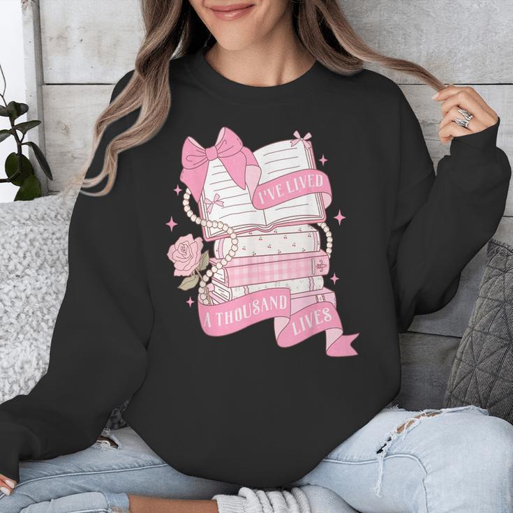 Coquette Reading Book Lover Pink Bow Bookish Mom & Daughter Unisex Sweatshirt Coquette Reading Book Lover Pink Bow Bookish Mom & Daughter Unisex Sweatshirt