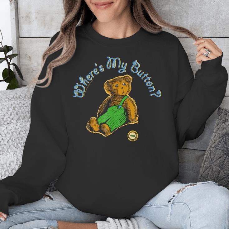 Corduroy Where's My Button Teddy Bear Retro Children's Book Unisex Sweatshirt