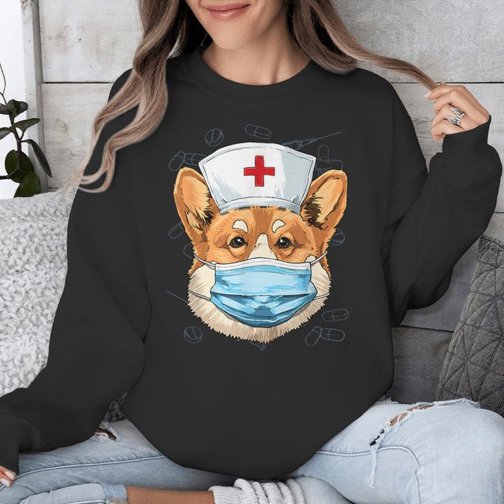 Corgi Dog Nurse RN Nursing School Graduation Unisex Sweatshirt