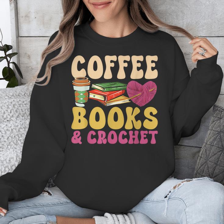 Crochet Coffee Reading Books Crocheter Crocheting Unisex Sweatshirt Crochet Coffee Reading Books Crocheter Crocheting Unisex Sweatshirt