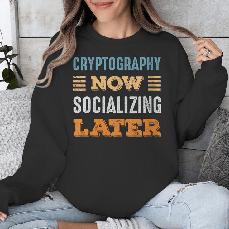 Cryptography Now Minimal Socializing Introvert Vintage Unisex Sweatshirt Cryptography Now Minimal Socializing Introvert Vintage Unisex Sweatshirt
