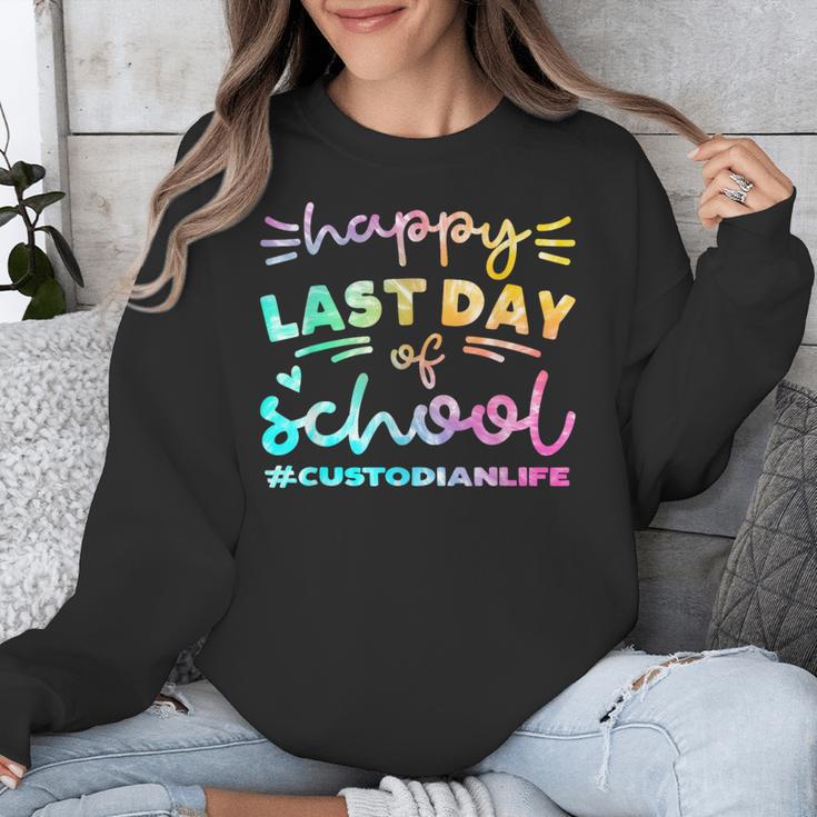 Custodian Life Graduation Day Last Day Of School Tie Dye Unisex Sweatshirt