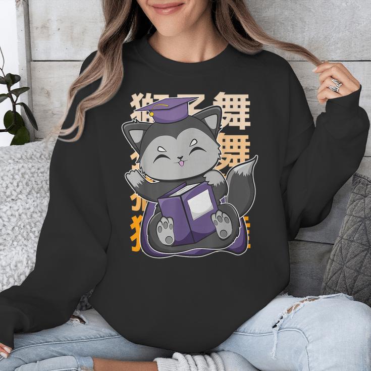 Cute Anime Fox Graduate Of A Class For Graduation Unisex Sweatshirt