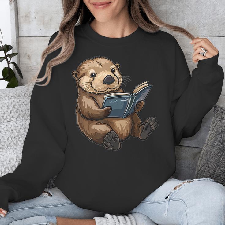 Cute Book Sea Otter Unisex Sweatshirt