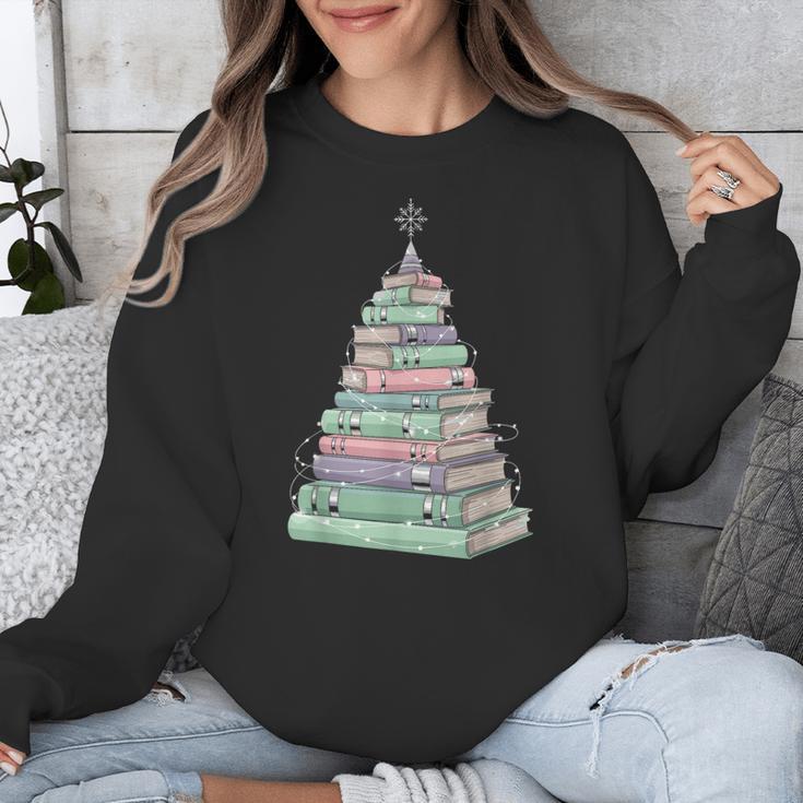 Cute Bookmas Christmas Book Tree Book Lover Teacher Unisex Sweatshirt