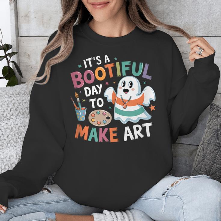 Cute Ghost Book Halloween Spooky Boo School Art Teacher Unisex Sweatshirt Cute Ghost Book Halloween Spooky Boo School Art Teacher Unisex Sweatshirt