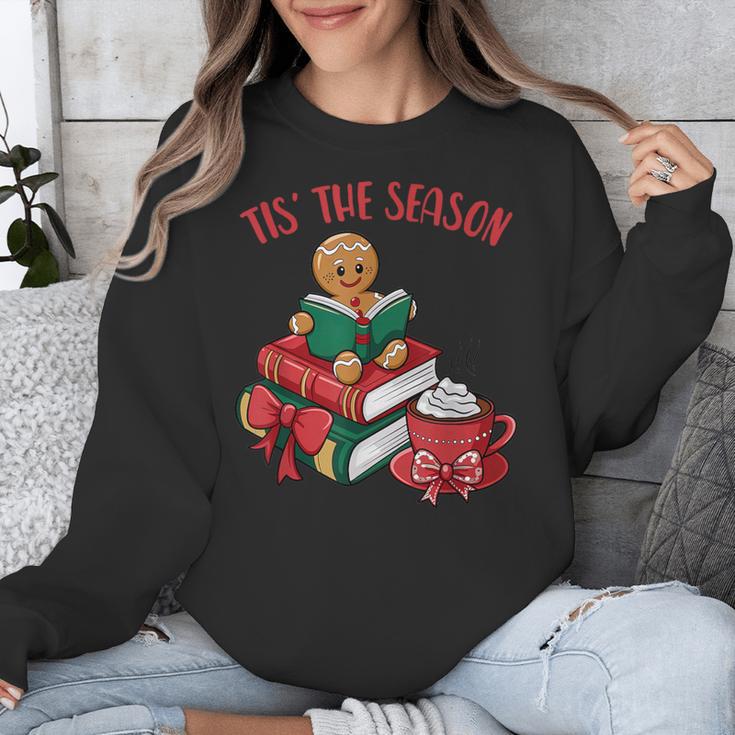 Cute Gingerbread Man Reading Book Nerd Christmas Bookish Unisex Sweatshirt Cute Gingerbread Man Reading Book Nerd Christmas Bookish Unisex Sweatshirt