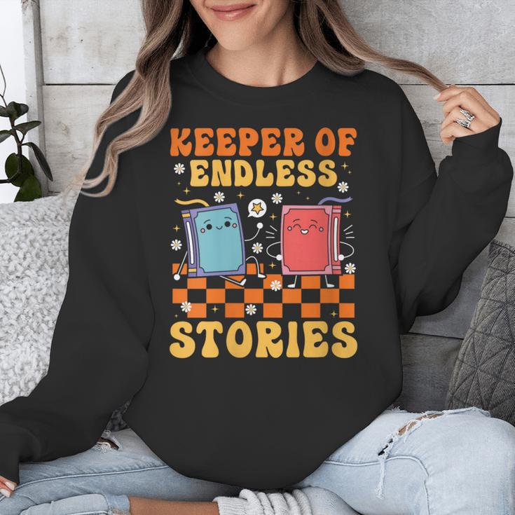 Cute Librarian Library Book Lover Keeper Of Endless Stories Unisex Sweatshirt Cute Librarian Library Book Lover Keeper Of Endless Stories Unisex Sweatshirt