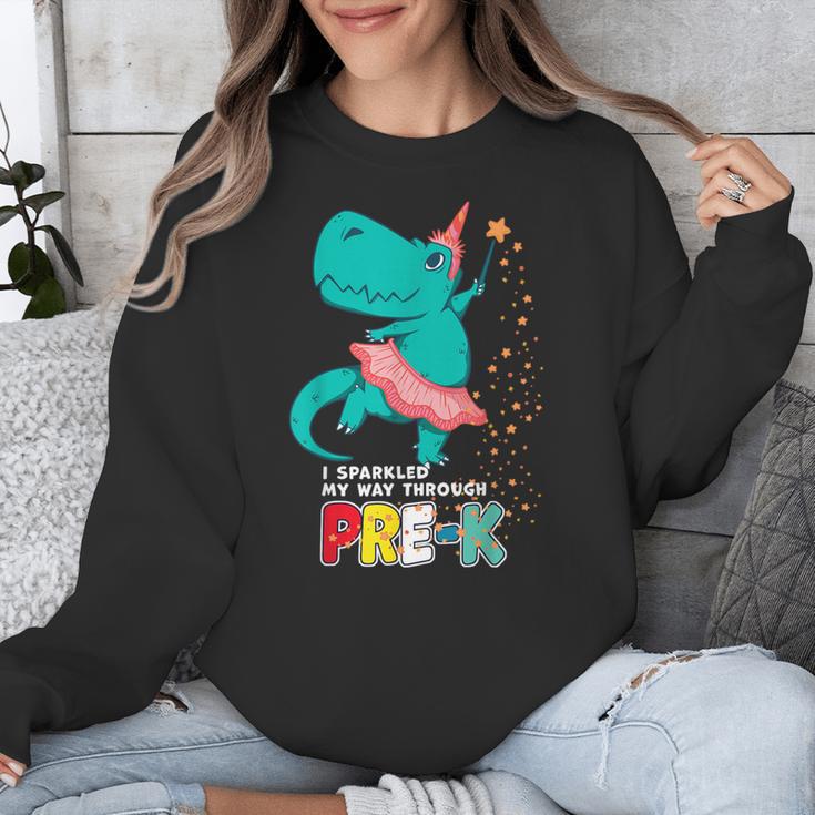 Cute Magical Ballerina Dino Unicorn Pre-K Graduation Unisex Sweatshirt