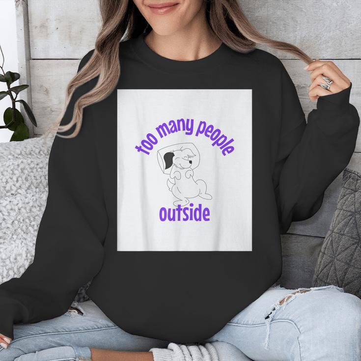 Cute Puppy With a Quote For Introverts Unisex Sweatshirt