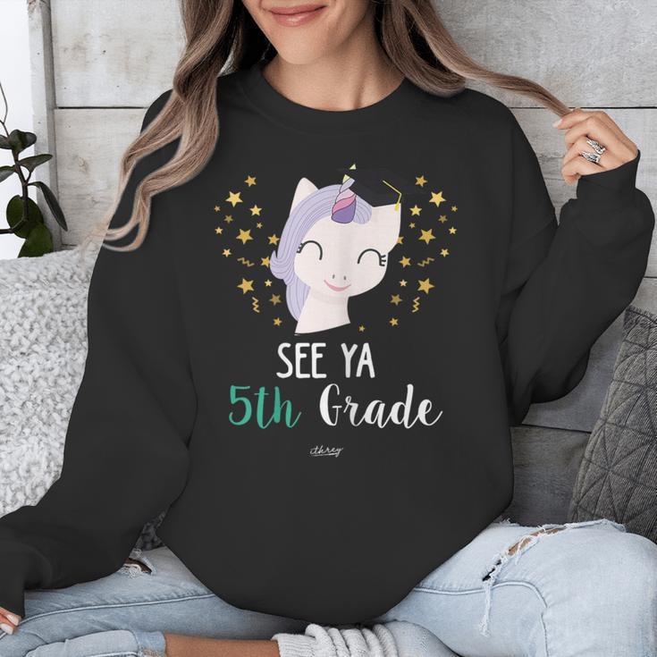 Cute Unicorn See Ya 5th Grade Graduation Shirt Unisex Sweatshirt