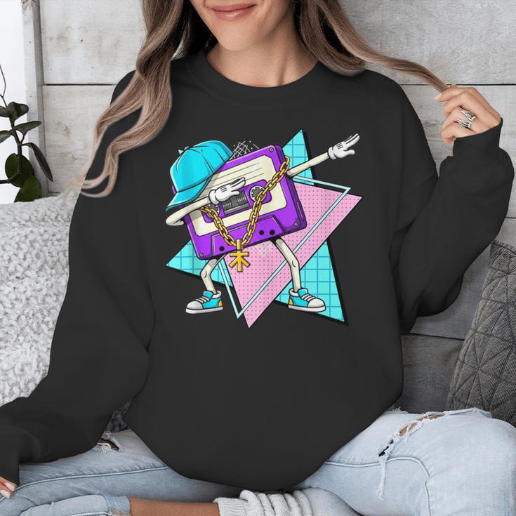 Dabbing Cassette Tape 70s 80s 80s Outfit Nostalgia Unisex Sweatshirt