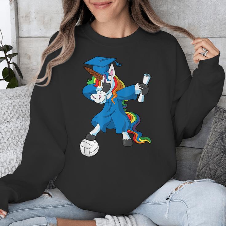 Dabbing Graduation Class 2023 Unicorn Volleyball Unisex Sweatshirt