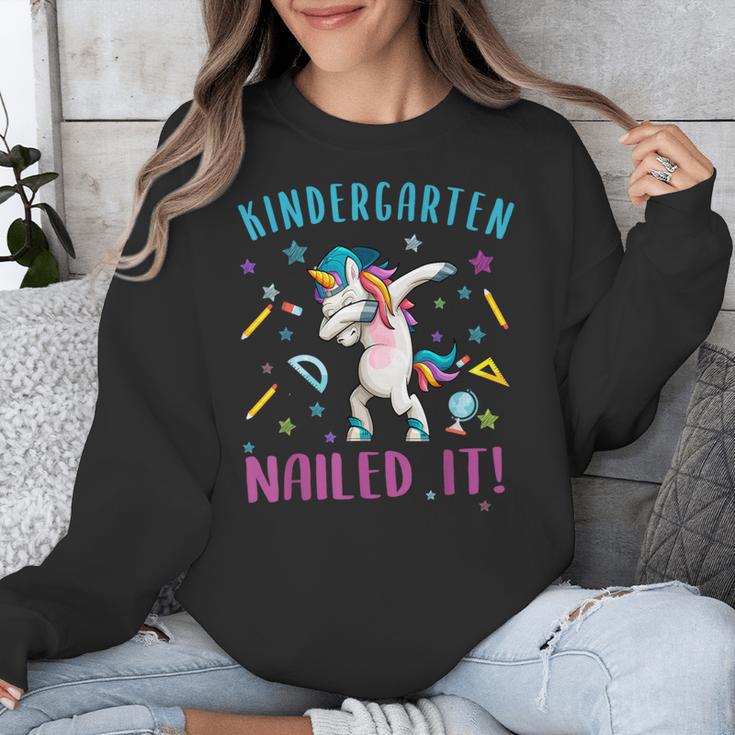 Dabbing Kindergarten Unicorn Graduation Class 2021 Nailed It Unisex Sweatshirt