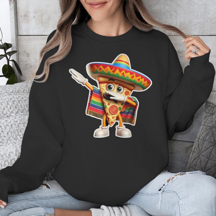 Dabbing Mexican Pizza Dance Food Lover Graduation Unisex Sweatshirt