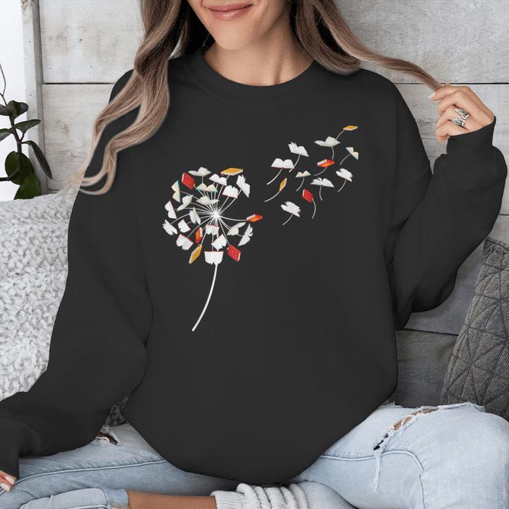 Dandelion Books Book Lover Reading Bookworm Reader Unisex Sweatshirt