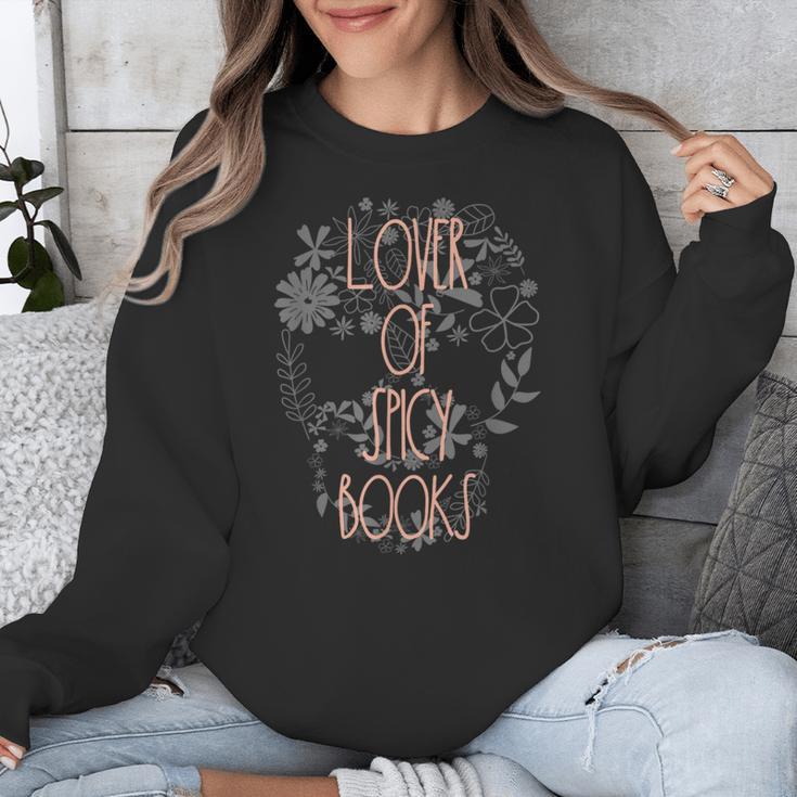 Dark Romance Book Lover Women Read Spicy Books Skeleton Dibs Unisex Sweatshirt