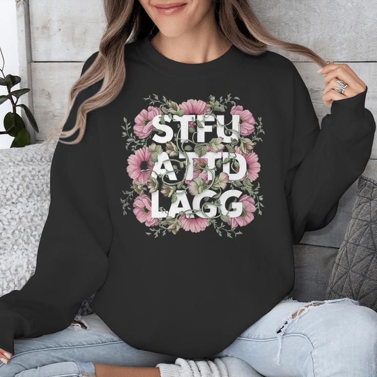 Dark Romance Romantasy Book Lover Shadow Daddy STFUATTDLAGG Unisex Sweatshirt