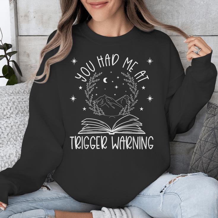 Dark Romance Trigger Warning Spicy Book Merch Women Smut Unisex Sweatshirt