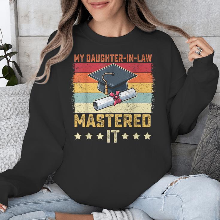 My Daughter In Law Mastered It Master's Graduation Vintage Unisex Sweatshirt