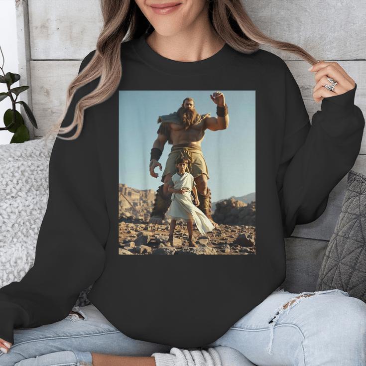 David And Goliath Bible Book Of Samuel King David Unisex Sweatshirt David And Goliath Bible Book Of Samuel King David Unisex Sweatshirt