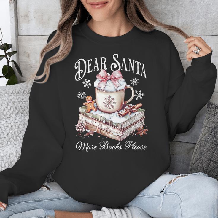 Dear Santa More Book Please Christmas Reading Book Librarian Unisex Sweatshirt