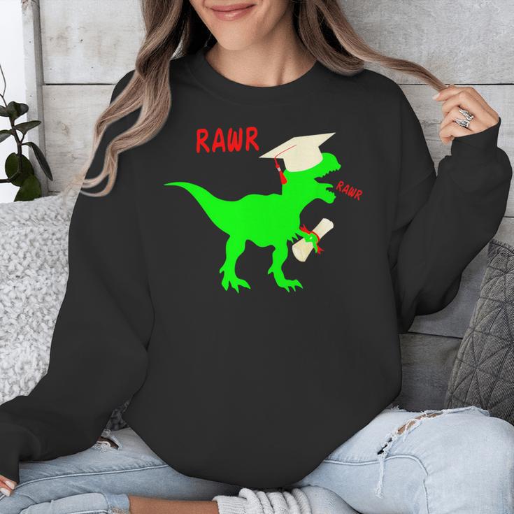 Dinosaur Rawr Diploma Grad Graduate Graduation Unisex Sweatshirt