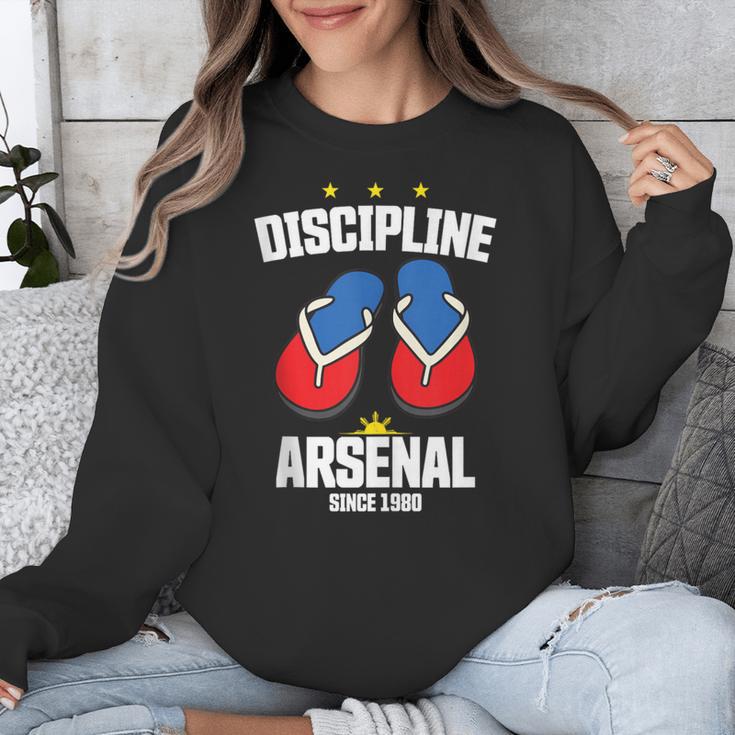 Discipline Arsenal Pinoy Nostalgia Filipino Tsinelas Unisex Sweatshirt Discipline Arsenal Pinoy Nostalgia Filipino Tsinelas Unisex Sweatshirt