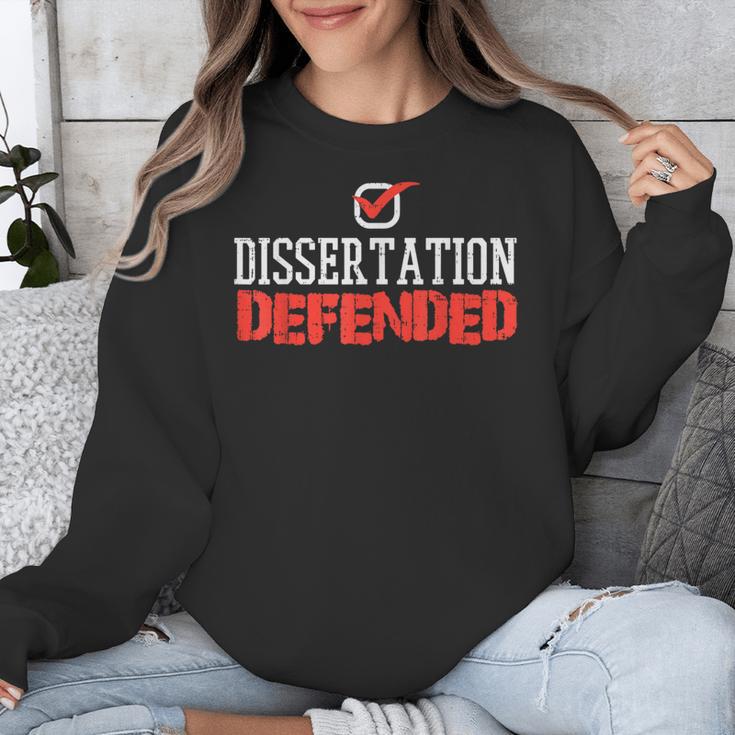 Dissertation Defended Doctorate Doctoral PhD Graduation Unisex Sweatshirt