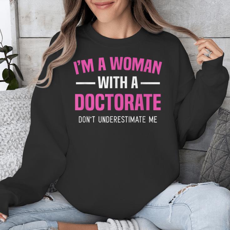Doctoral Degree Graduation Woman With a Doctorate Unisex Sweatshirt