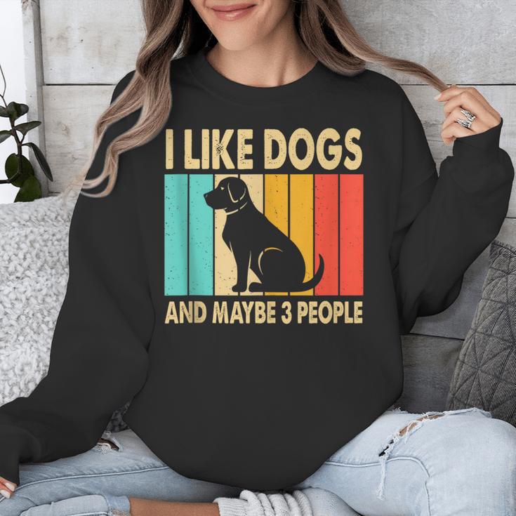 I Like Dogs And Maybe 3 People Introvert Unisex Sweatshirt
