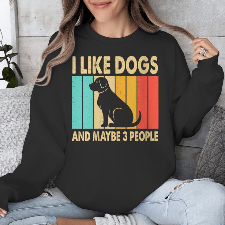 I Like Dogs And Maybe 3 People Introvert Unisex Sweatshirt I Like Dogs And Maybe 3 People Introvert Unisex Sweatshirt